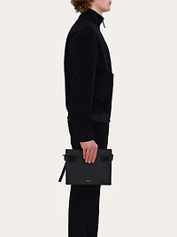 Pouch with Gancini buckles