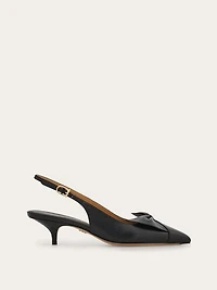 Soft bow slingback pump