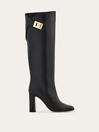 Knee high boot with Hug buckle detail