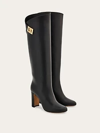 Knee high boot with Hug buckle detail