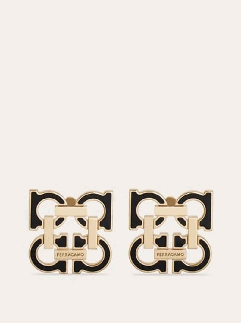 Four Gancini clip on earrings