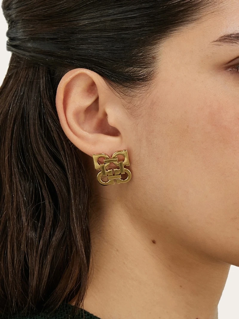 Four Gancini earrings