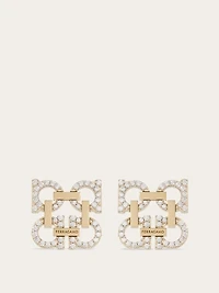 Crystal embellished four Gancini earrings