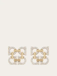 Crystal embellished four Gancini earrings