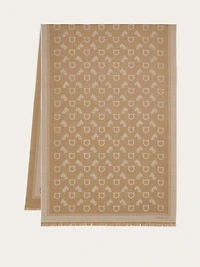 Jacquard stole with feline motif