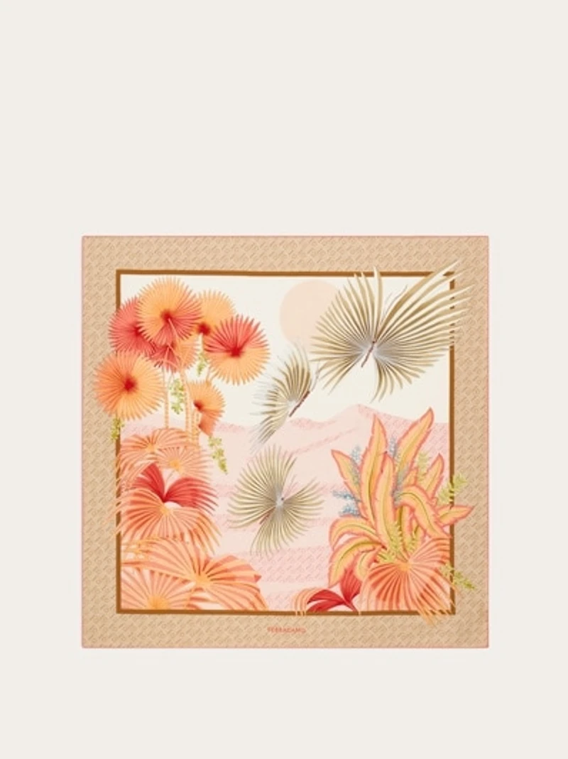 Dure print silk scarf