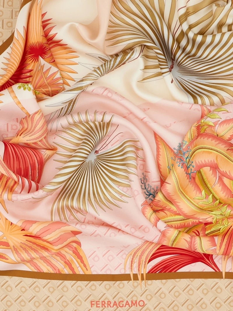 Dure print silk scarf
