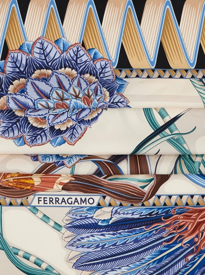 Giada print silk scarf