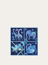 Patchwork print silk bandana