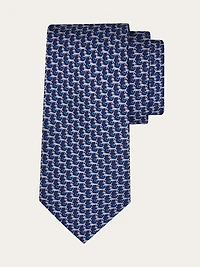 Dachshund print silk tie