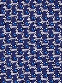 Dachshund print silk tie
