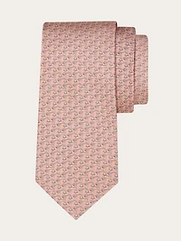 Dachshund print silk tie