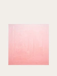 Silk jacquard scarf with palazzo motif