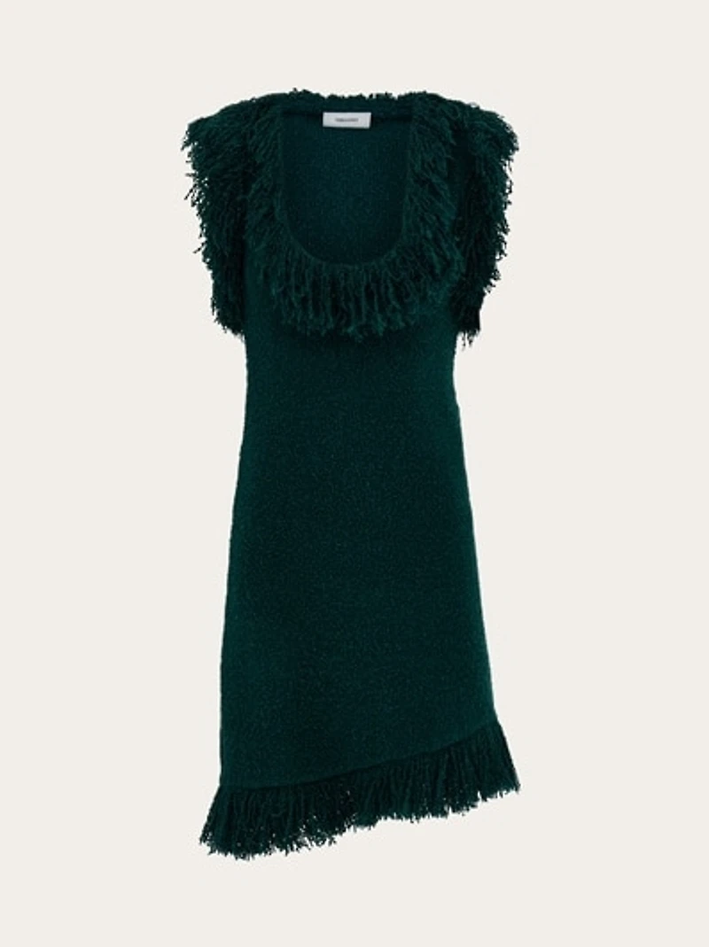 Mini dress with fringe detail