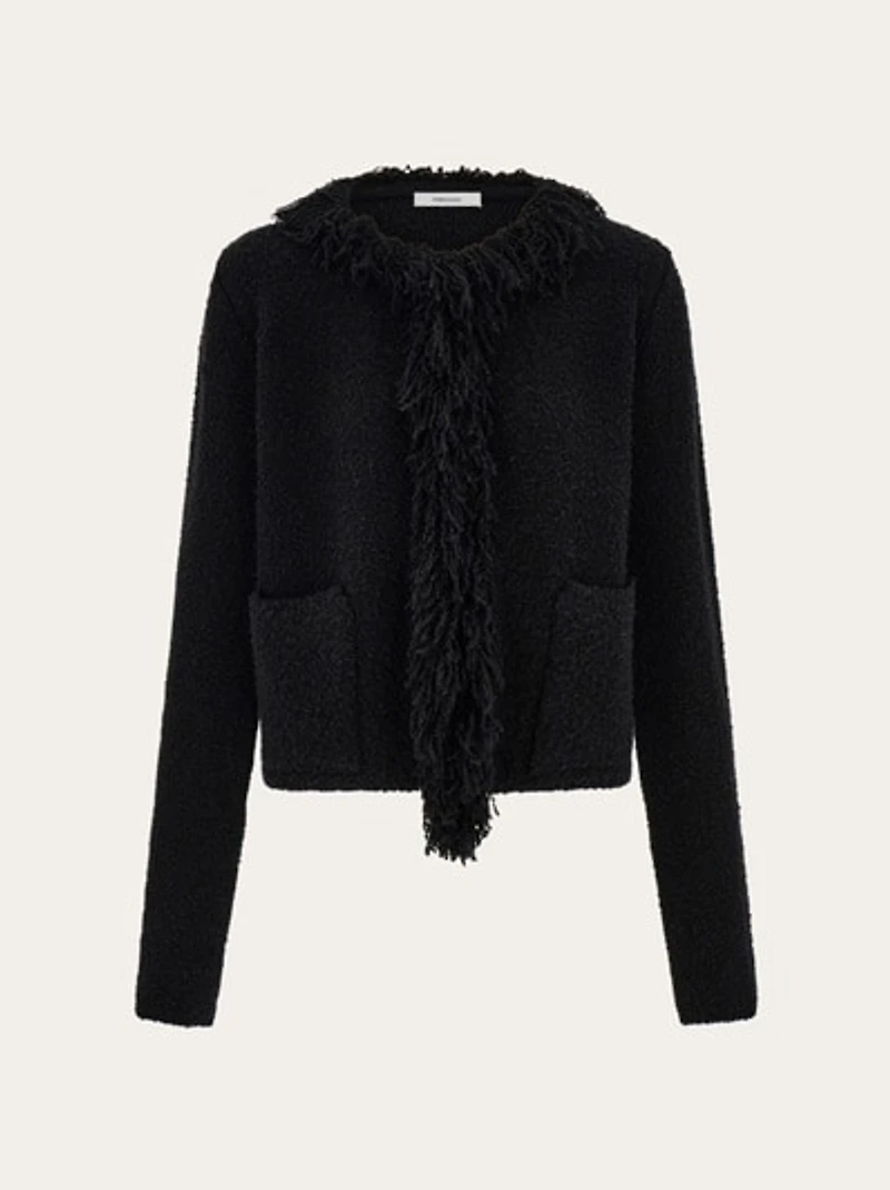 Cardigan with fringe detail