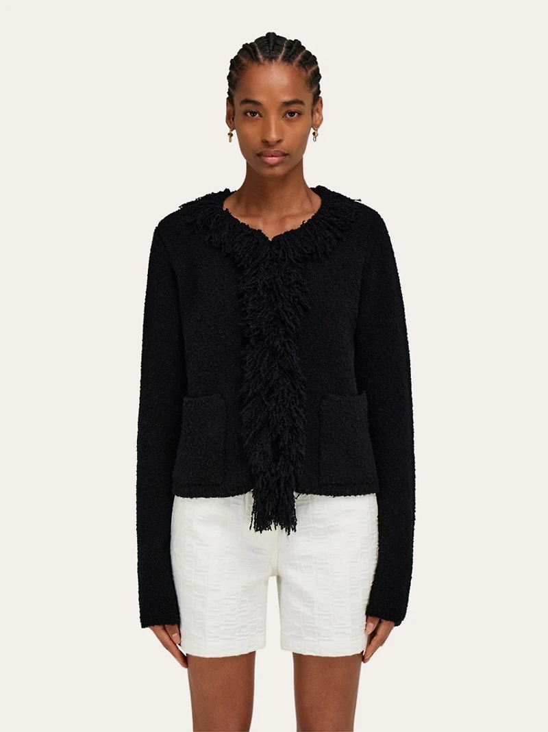 Cardigan with fringe detail