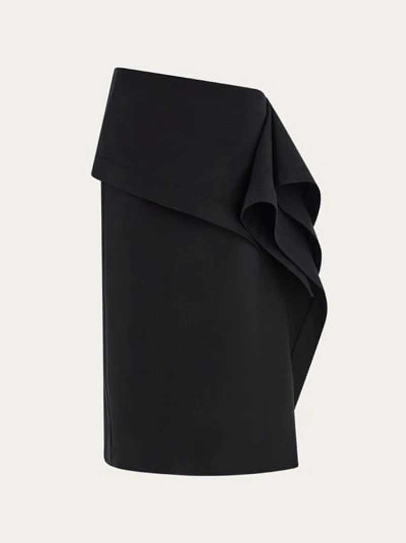 Asymmetric skirt with peplum detail
