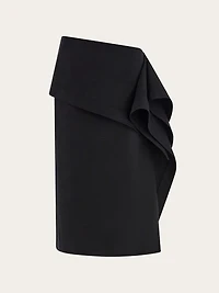 Asymmetric skirt with peplum detail