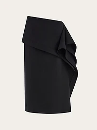 Asymmetric skirt with peplum detail