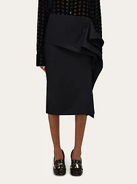 Asymmetric skirt with peplum detail