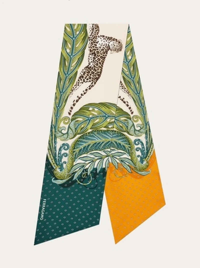 Madras print silk bandeau