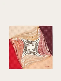 Madras print silk foulard