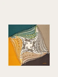 Madras print silk foulard