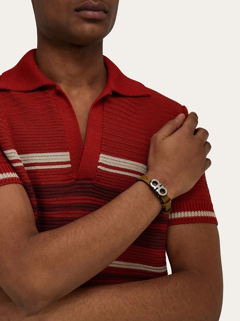 Double Gancini bracelet