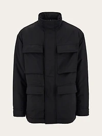 Technical faille caban overcoat