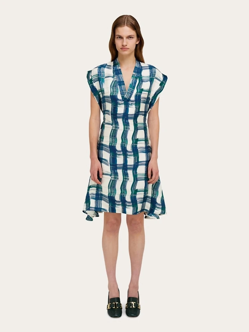 Stylized tartan dress
