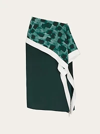 Asymmetric skirt with peplum detail