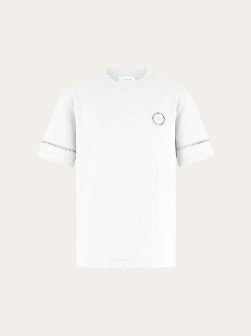 T-shirt with jour stitch detail