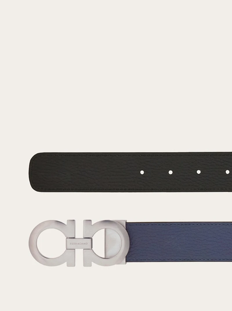 Reversible and adjustable Gancini belt