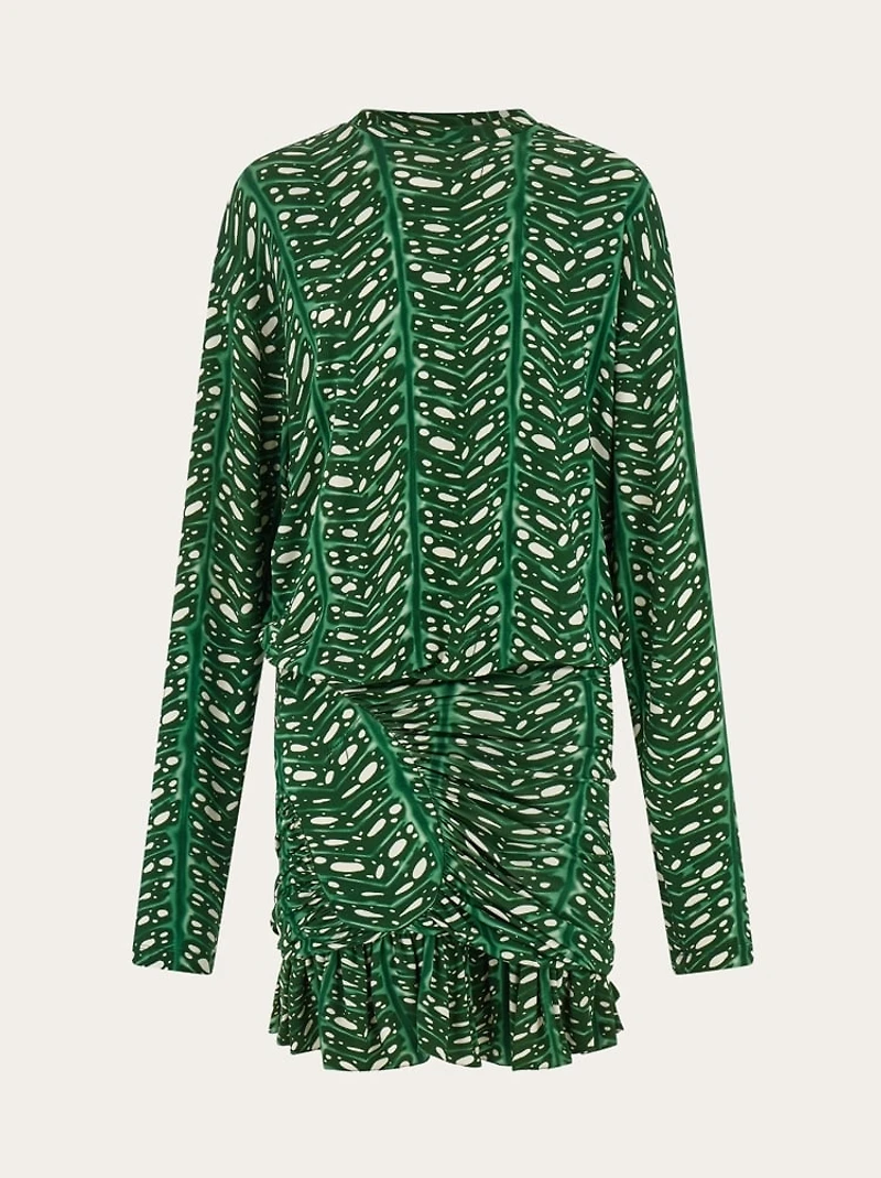 Mini dress with drape detail