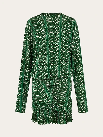 Mini dress with drape detail