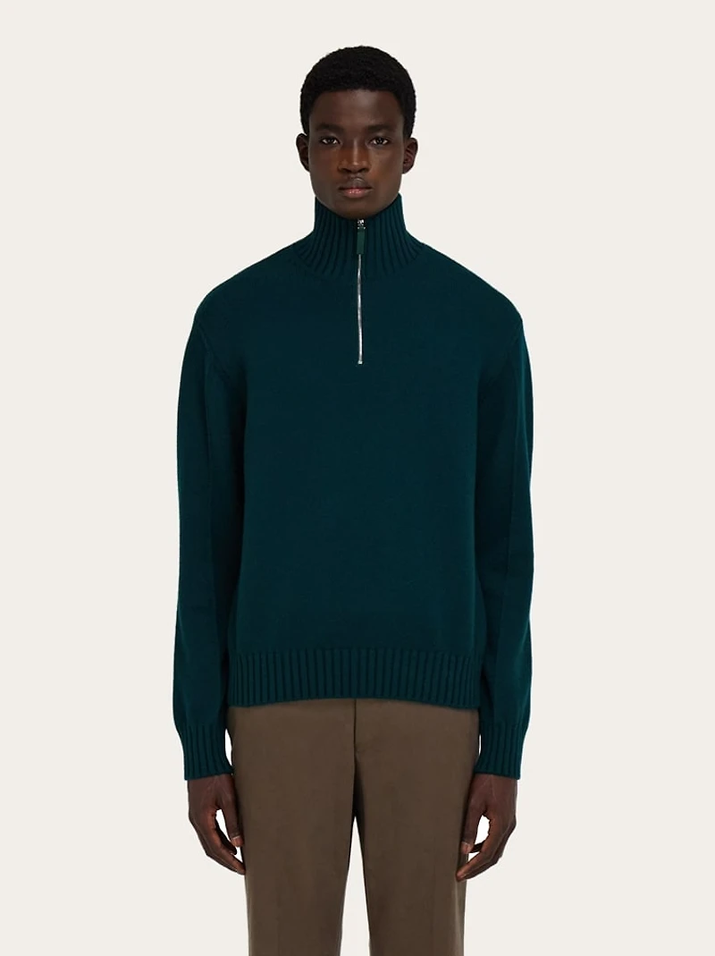 High neck cashmere pullover