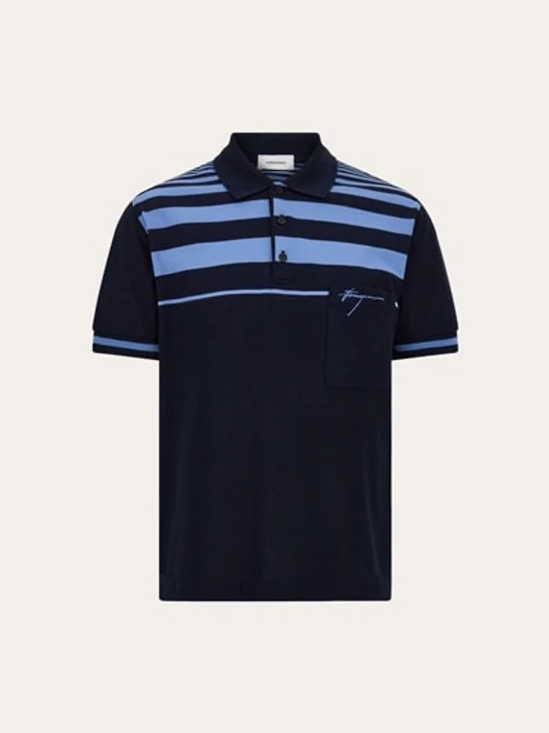 Striped polo shirt