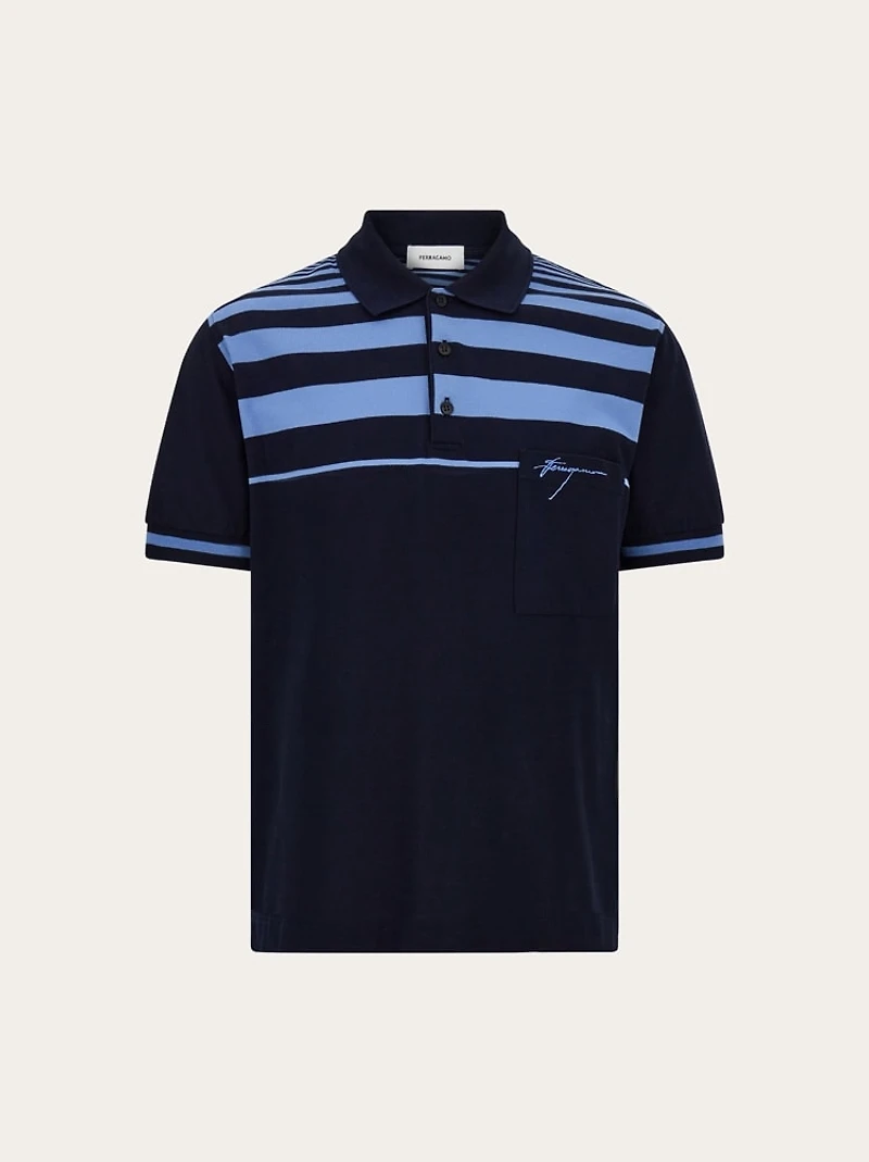 Striped polo shirt