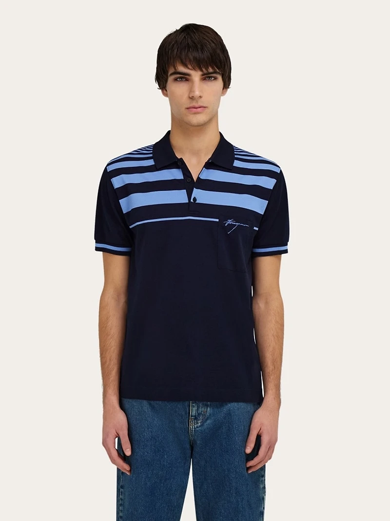 Striped polo shirt