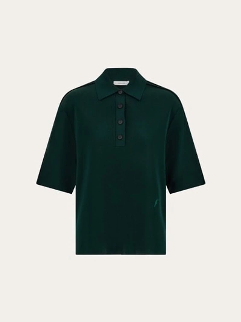 Knitted polo shirt