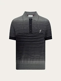Degrade striped polo shirt