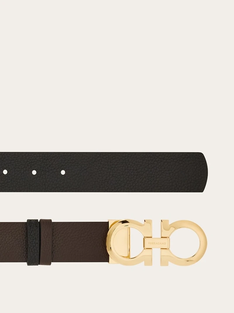 Reversible and adjustable Gancini belt