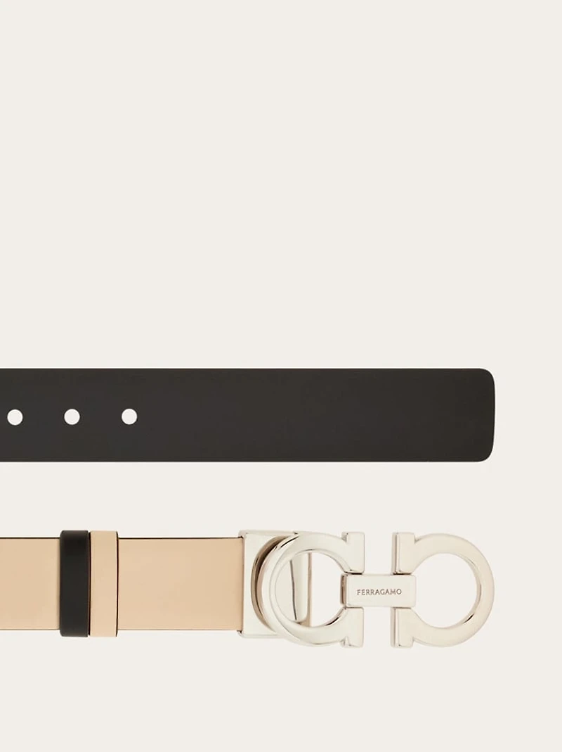 Reversible and adjustable Gancini belt