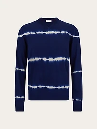 Tie dye wool V-neck pullover