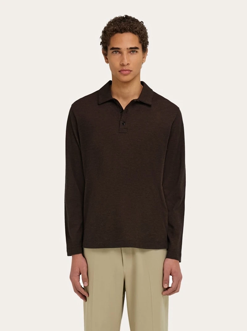 Long sleeve polo shirt