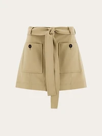 Mini skirt with applied pockets