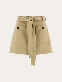 Mini skirt with applied pockets