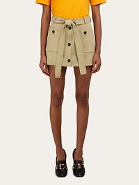 Mini skirt with applied pockets