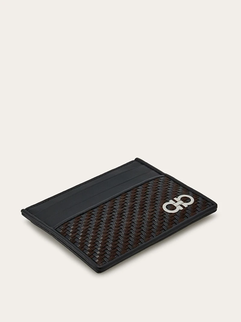 Woven credit card holder