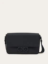 Double Gancini messenger bag